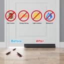 مانع الأتربة والحشرات اسفنجي قابل للقص بغطاء جلد سهل التنظيف للأبواب والنوافذ الداخلية والخارجية