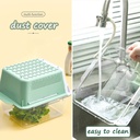 صفاية وسلة لغسيل الخضار والفاكهة قابلة للفرد مع طبق اكليريك شفاف بيدين لسهولة الحمل