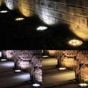 كشاف ليد أرضي بالطاقة الشمسية للحدائق والممرات 4 قطع