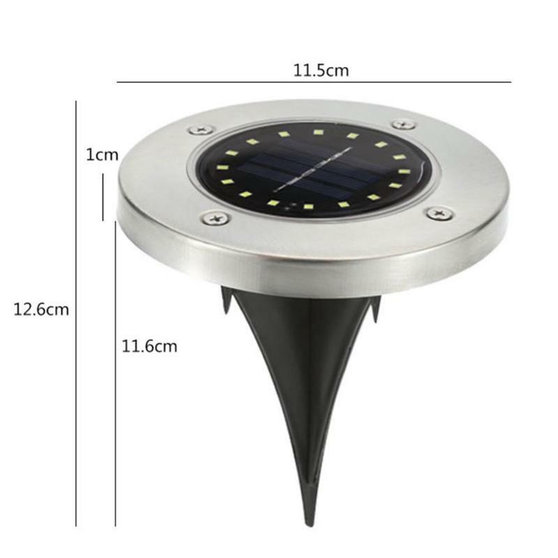 كشاف ليد أرضي بالطاقة الشمسية للحدائق والممرات 4 قطع