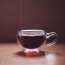 مج دبل شيك لشرب النسكافية والشاي والعصائر من الزجاج