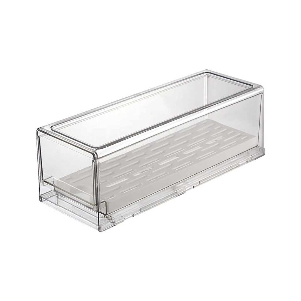 درج ثلاجة بمصفاه منظم وحامل للفواكه والخضروات بغطاء محكم الغلق من الاكليريك الشفاف