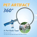 دش استحمام الكلاب دائري بخزان للصابون والشامبو تتصل بخرطوم المياه