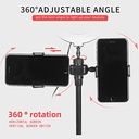 حامل موبايل ورينج لايت ومايك ستاند في جهاز واحد