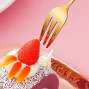 طقم معالق وشوك ميكي ماوس 4 قطع استانليس مطلي باللون الذهبي