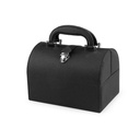 شنطة تنظيم المجوهرات والإكسسورات مقمسة من الداخل بقفل معدني لضمان الحفاظ علي المحتويات