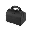 شنطة تنظيم المجوهرات والإكسسورات مقمسة من الداخل بقفل معدني لضمان الحفاظ علي المحتويات