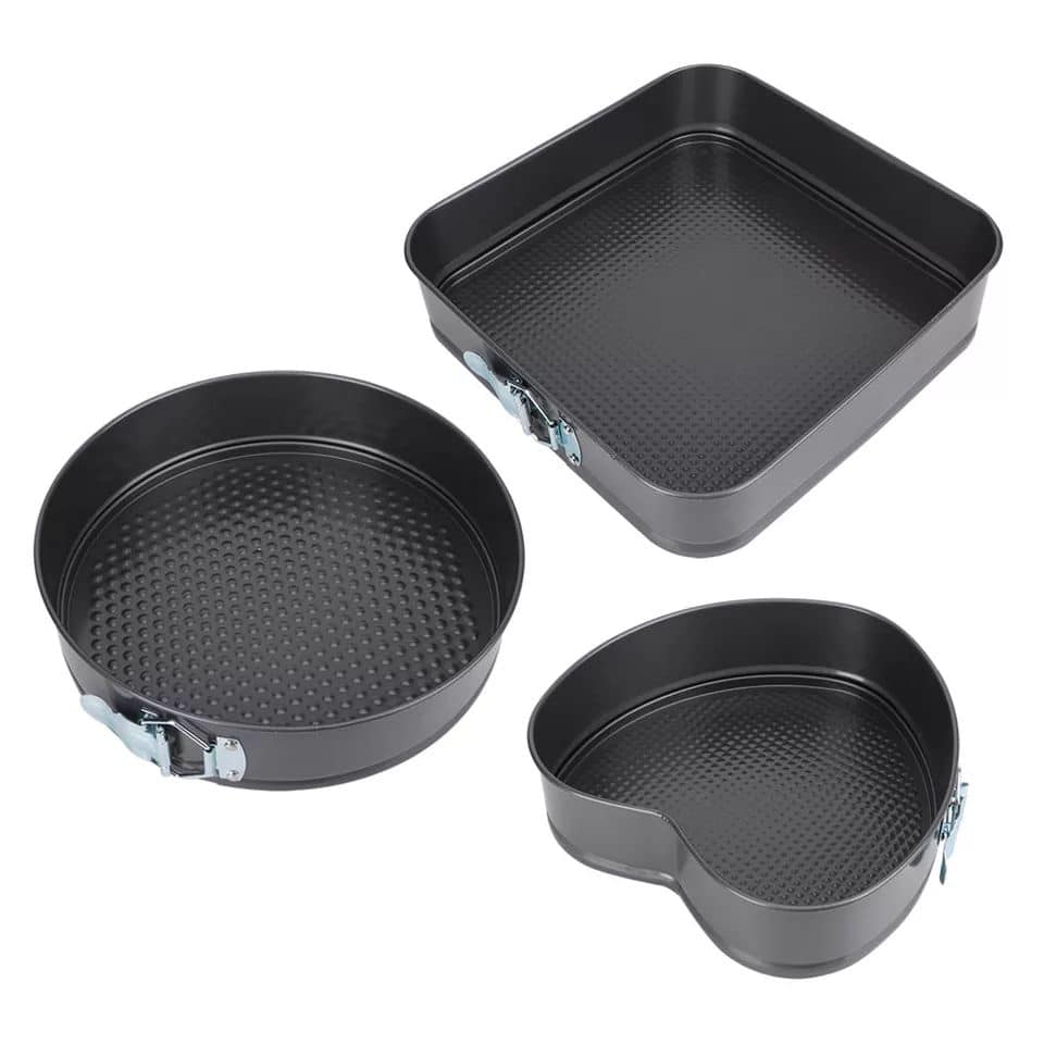 طقم صوانى كيك تيفال كلبس ٣ اشكال دائرى ومربع وقلب