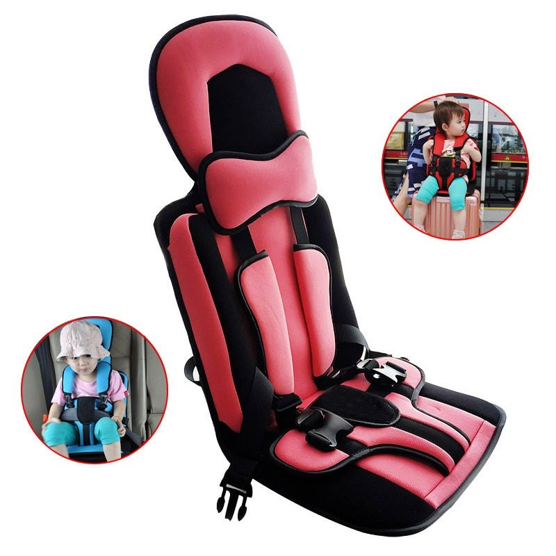 كرسي سيارة للأطفال بحزام أمان ومسند مريح للرأس والظهر
