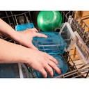 طقم علب ثلاجة 6 قطع لحفظ وتنظيم اللحوم والخضروات بغطاء شفاف مرن محكم الغلق