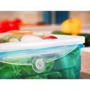 طقم علب ثلاجة 6 قطع لحفظ وتنظيم اللحوم والخضروات بغطاء شفاف مرن محكم الغلق