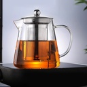 طقم شاي براد زجاجي بمصفاه وغطاء استانيلس مع 4 استكانات لتقديم الشاي للضيوف