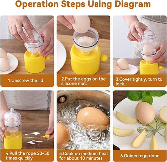 جهاز صنع البيض الذهبي اليدوي لخلط الصفار مع البياض بسهولة