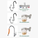 وصلة حنفية تدور 360 درجة لاحواض الحما والمطبخ من السيليكون المرن