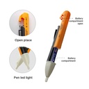 قلم اختبار فاحص وكاشف للكهرباء بالضوء والصوت