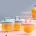 مجموعة سلق بيض سيليكون 4 قطع باشكال مختلفة مع فرشة توزيع زيت