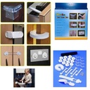 طقم سلامة وحماية الاطفال من الصدمات 30 قطعة  تتكون من زوايا واقفال غلق الابواب والادراج