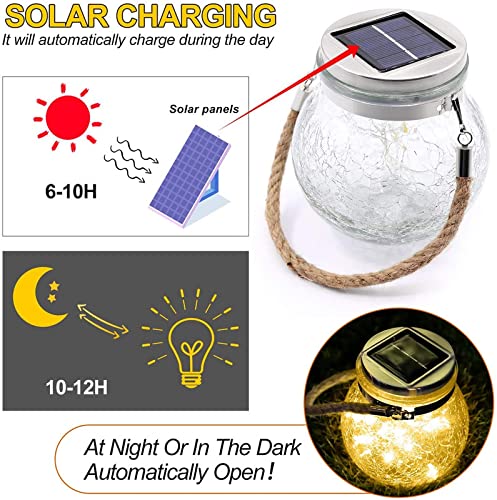 كرة زجاجية مضيئة تعمل بالطاقة الشمسية لإضاءة وتزيين الحدائق