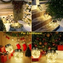 كرة زجاجية مضيئة تعمل بالطاقة الشمسية لإضاءة وتزيين الحدائق