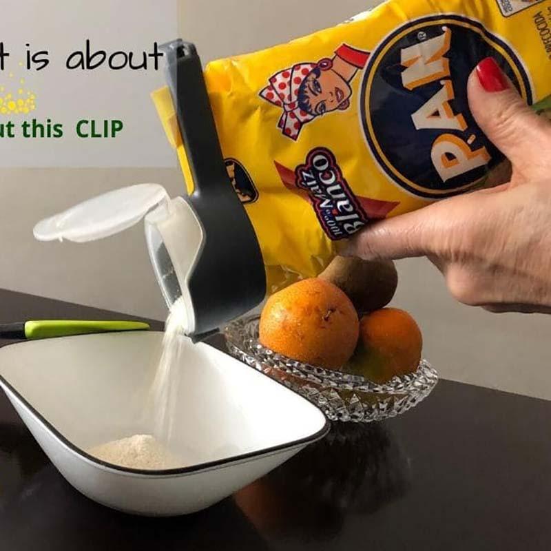 غالق اكياس بغطاء برطمان لسهولة الفتح والغلق و تكرار الاستخدام