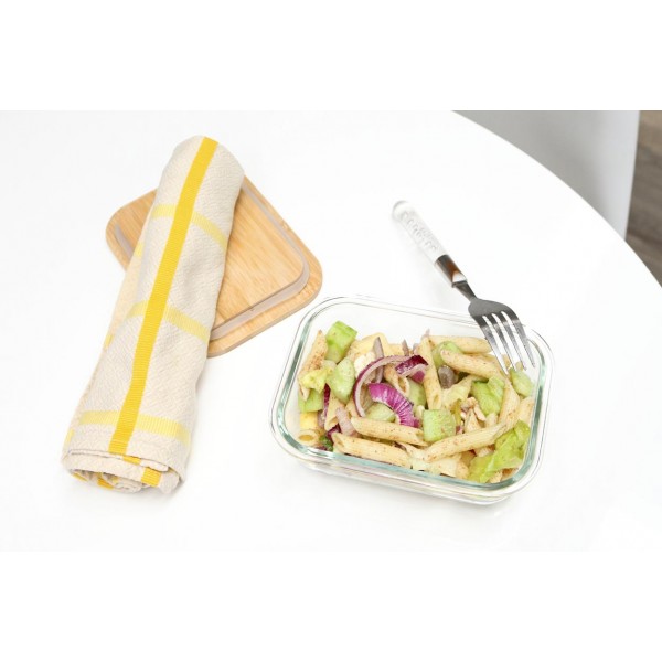 طبق شفاف غطاء خشب وسط *36kr 913