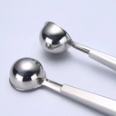 ملعقة معيار للقهوة ومشبك غالق الاكياس 2 في 1 من الاستانلس غير قابل للصدا