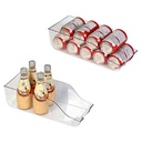 درج ثلاجة منظم للفواكه والخضروات والزجاجات والكانز من الاكليريك الشفاف