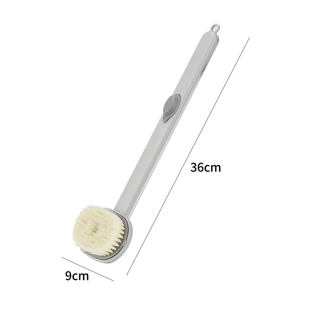 فرشة أستحمام وتدليك بخزان صابون بيد طويلة للوصول للظهر بسهولة