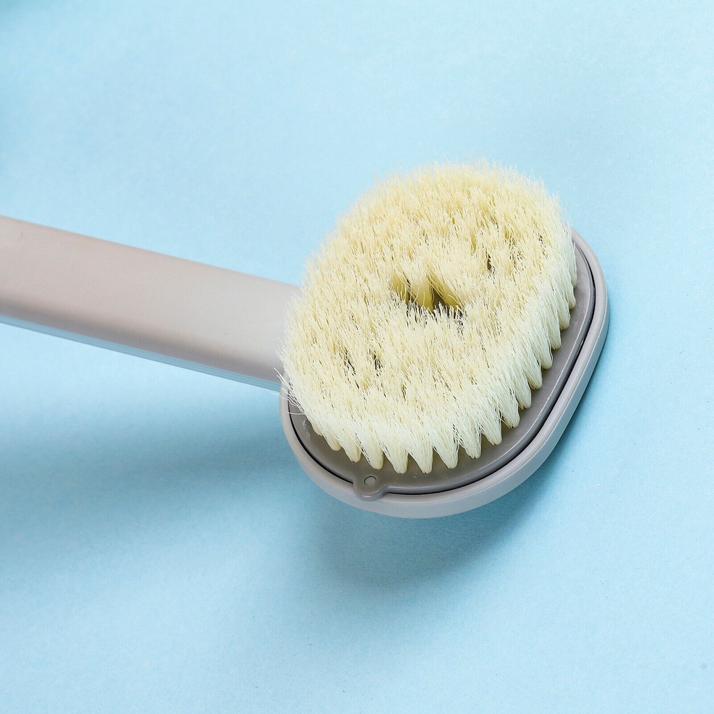 فرشة أستحمام وتدليك بخزان صابون بيد طويلة للوصول للظهر بسهولة