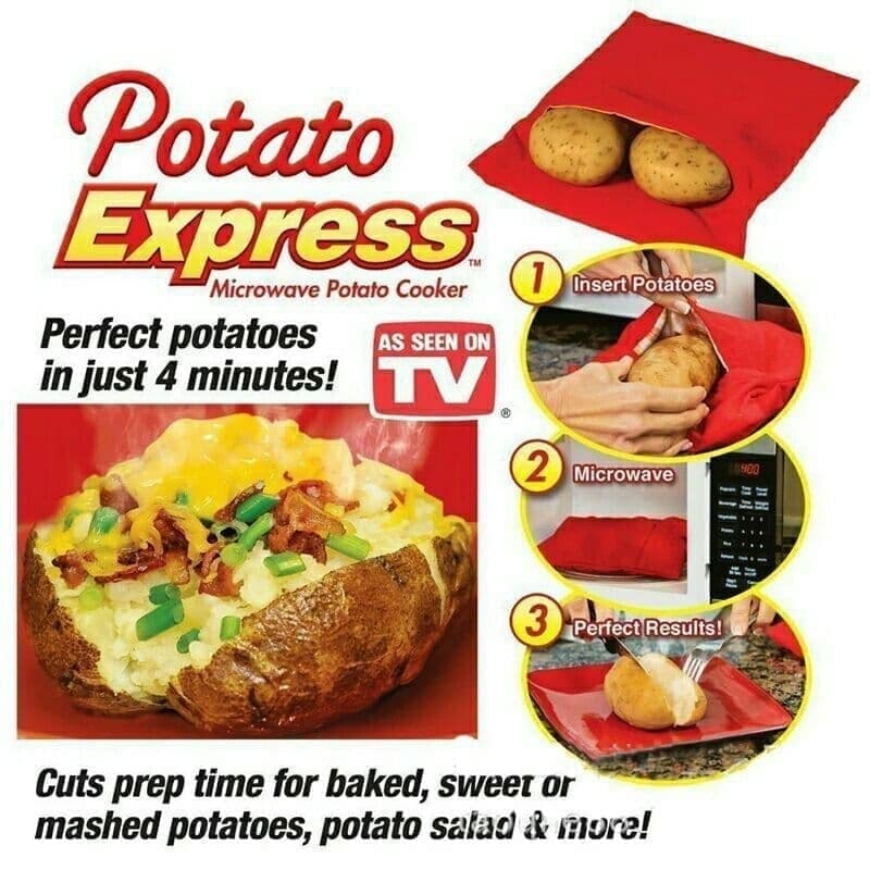 كيس شوي البطاطس في الميكروويف في 4 دقائق