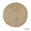 كوستر خوص دائري حامل للحل والاطباق للسفرة والمطبخ 37 سم