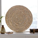 كوستر خوص دائري حامل للحل والاطباق للسفرة والمطبخ 37 سم