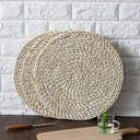 كوستر خوص دائري حامل للحل والاطباق للسفرة والمطبخ 37 سم