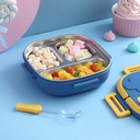 لانش بوكس حافظ للحرارة بغطاء محكم للغلق مقسم الي جزئين للدراسة والشغل