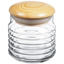 برطمان بغطاء خشبي مضلع