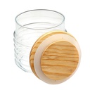 برطمان بغطاء خشبي مضلع