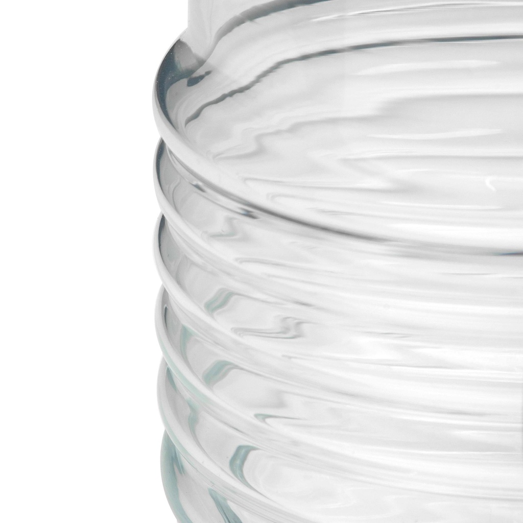 برطمان بغطاء خشبي مضلع