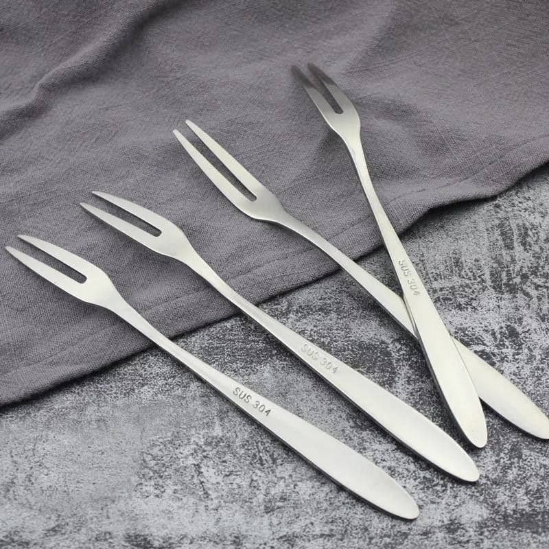 شوك الفاكهة والزلابية من الإستانليس 6 قطع