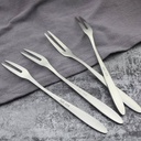 شوك الفاكهة والزلابية من الإستانليس 6 قطع