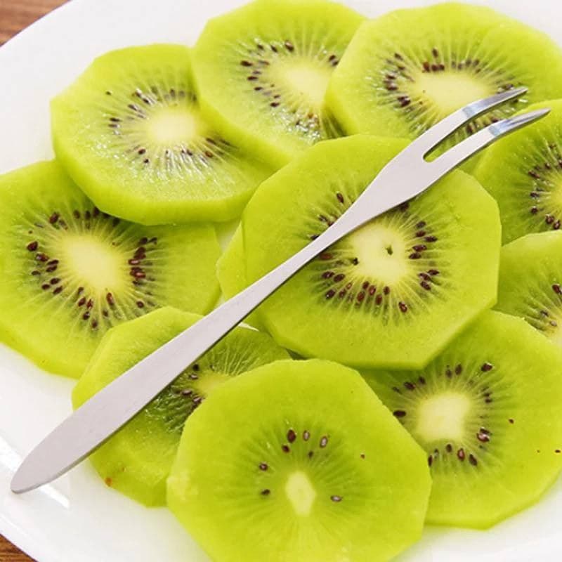 شوك الفاكهة والزلابية من الإستانليس 6 قطع