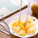 شوك الفاكهة والزلابية من الإستانليس 6 قطع