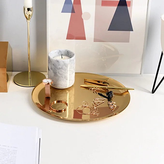 صينيه دهبي 33 سم مسطح H22-101