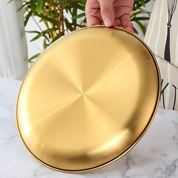 صينيه دهبي 23 سم مسطح H22-101