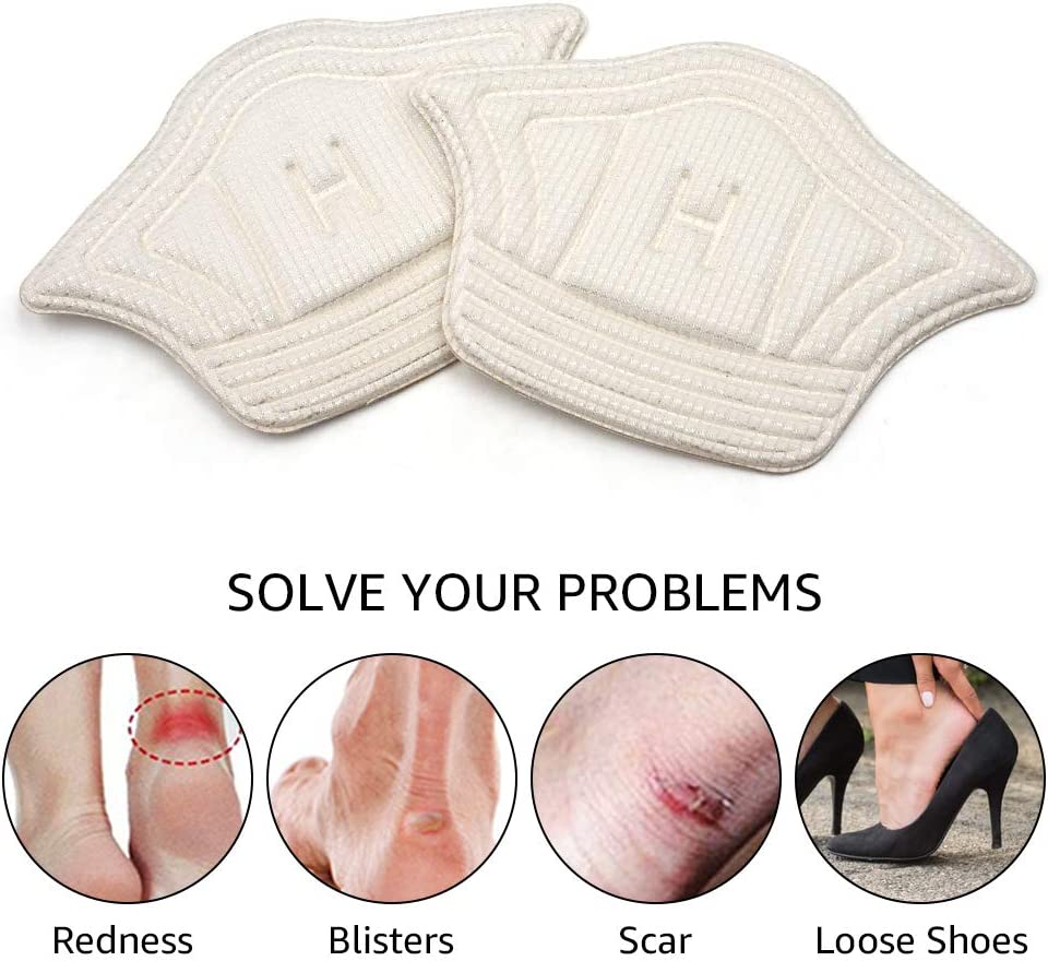 بطانة كعب الأحذية الكعب العالي والرياضية لمنع القرح بلزق دبل فيس قابله للقص قطعتين
