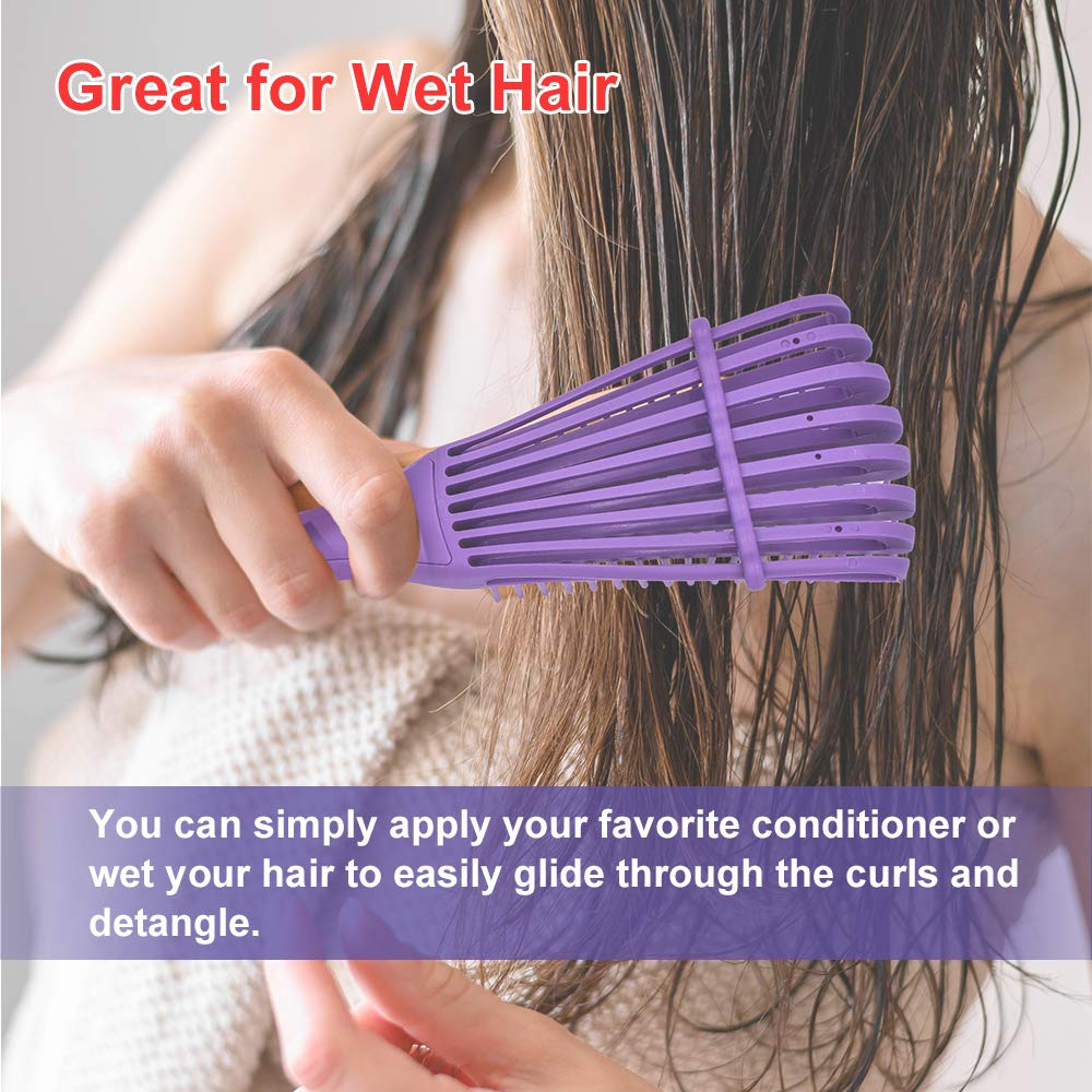 فرشة فك تشابك وعقد الشعر وتدليك فروة الرأس والتأكد من وصول الزيوت للجذور