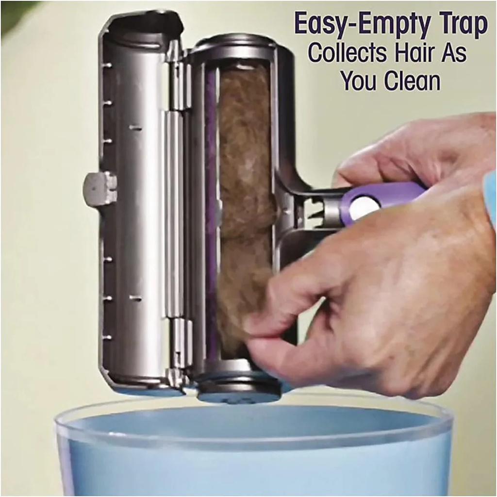جهاز لاسلكي لازالة شعر الحيوانات من الملابس والاثاث والسجاد بخزان سهل التنظيف