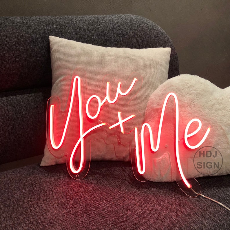 You + Me Neon Led Light Sign Art Decor