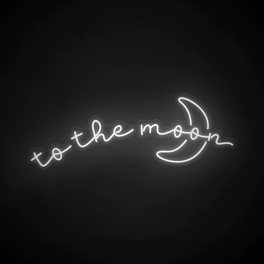 To The Moon Neon Led Light Sign Art Decor