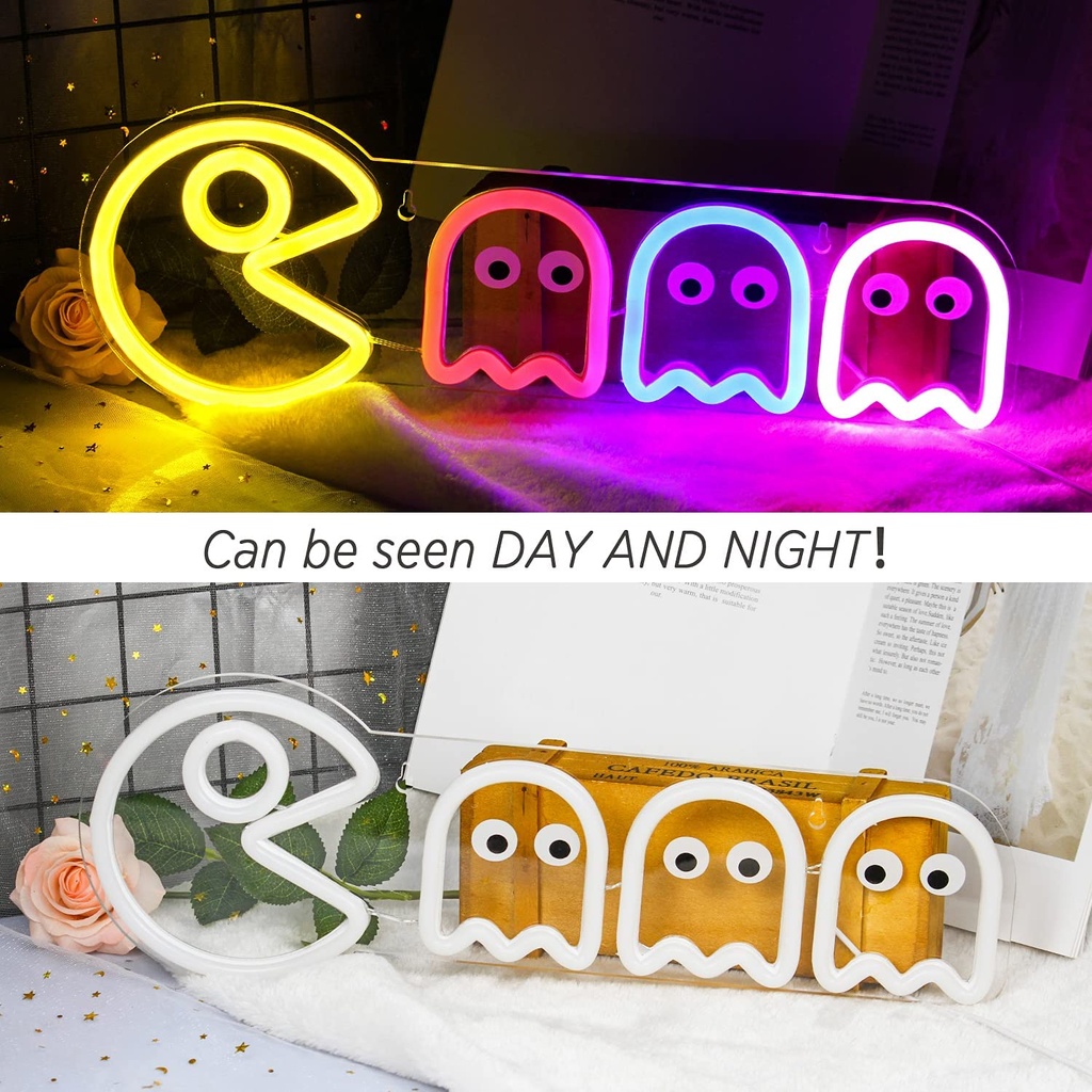 Game Neon Ghost Led Light Sign Art Decor