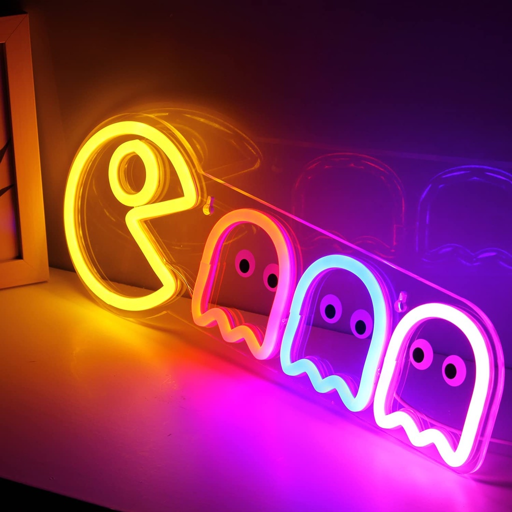 Game Neon Ghost Led Light Sign Art Decor